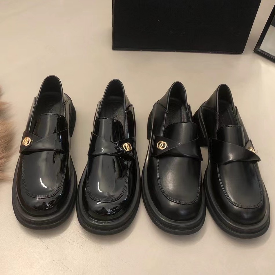 188-8 法式小香风乐福鞋单鞋女鞋子厚底英伦风小皮鞋 偏小一码