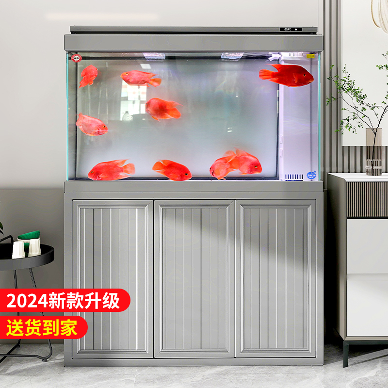 森森HMTX升级过滤鱼缸办公室客厅大型高档底滤水族箱家用超白鱼缸