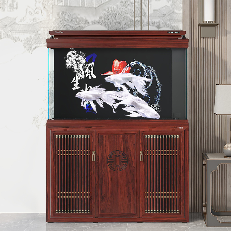 【鱼缸用品】森森新款碧海鱼缸客厅大型五代底滤水族箱家用生态鱼缸