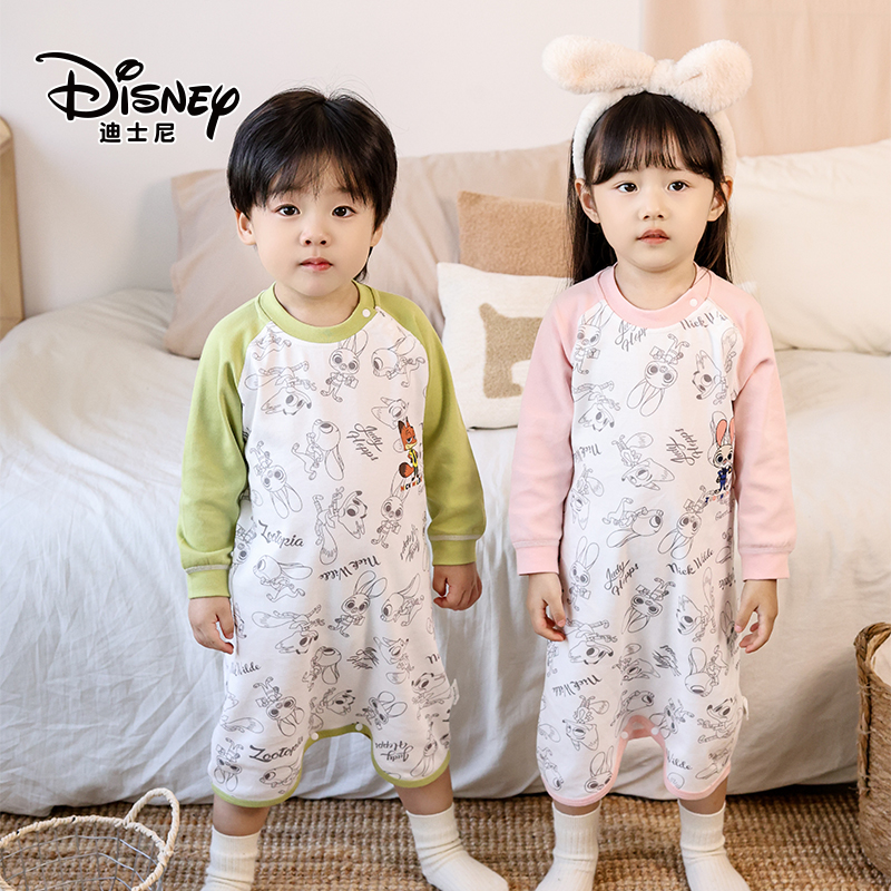 Disney/迪士尼婴幼儿四季款睡袋防踢棉睡裙男女宝宝防着凉家居服