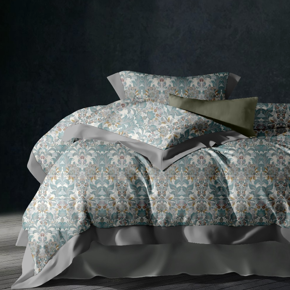 【四件套】天丝棉印花四件套 科莉雅【奥地利进口兰精天丝 长绒棉】