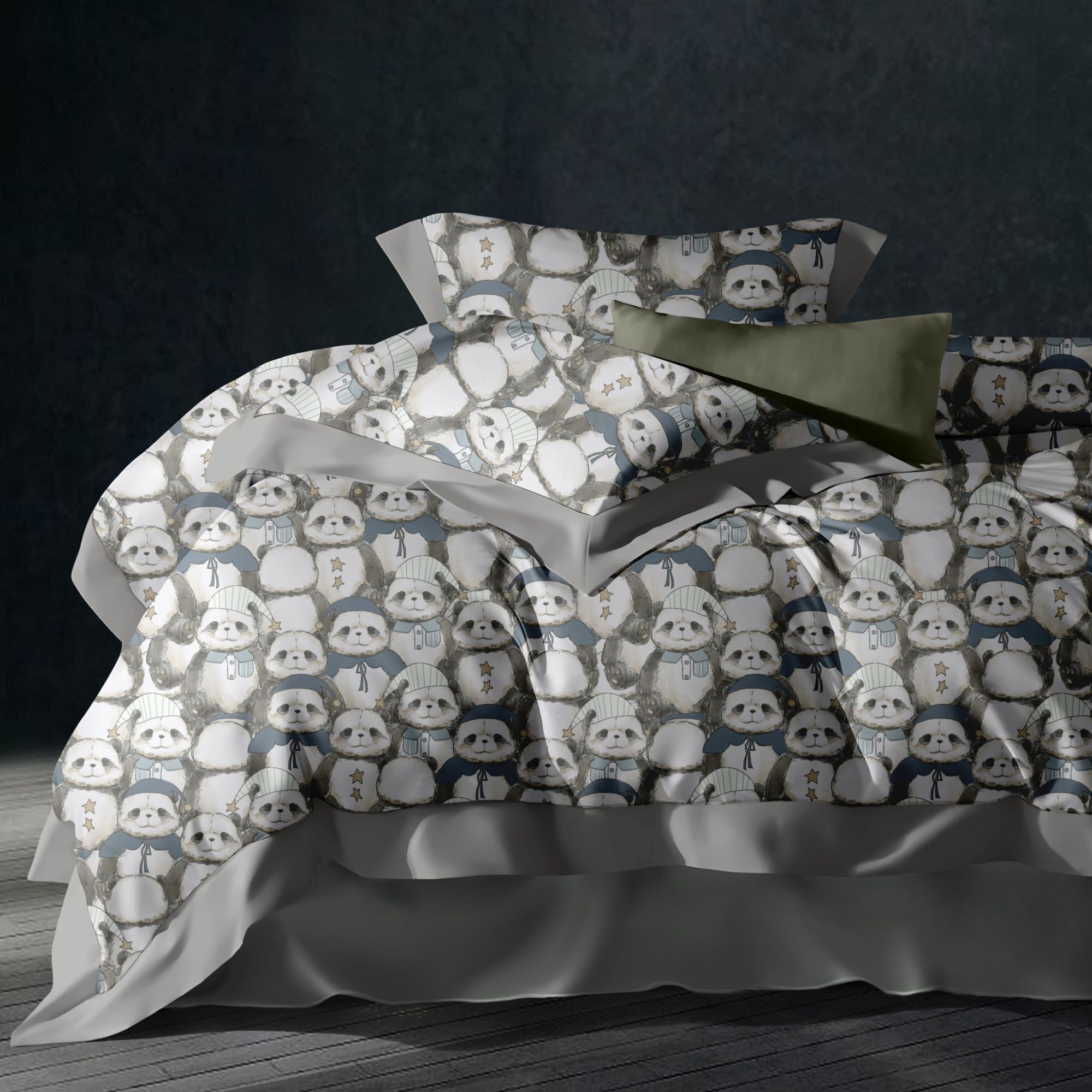 【四件套】100支匹马棉印花四件套-熊宝宝 轻奢 丝滑