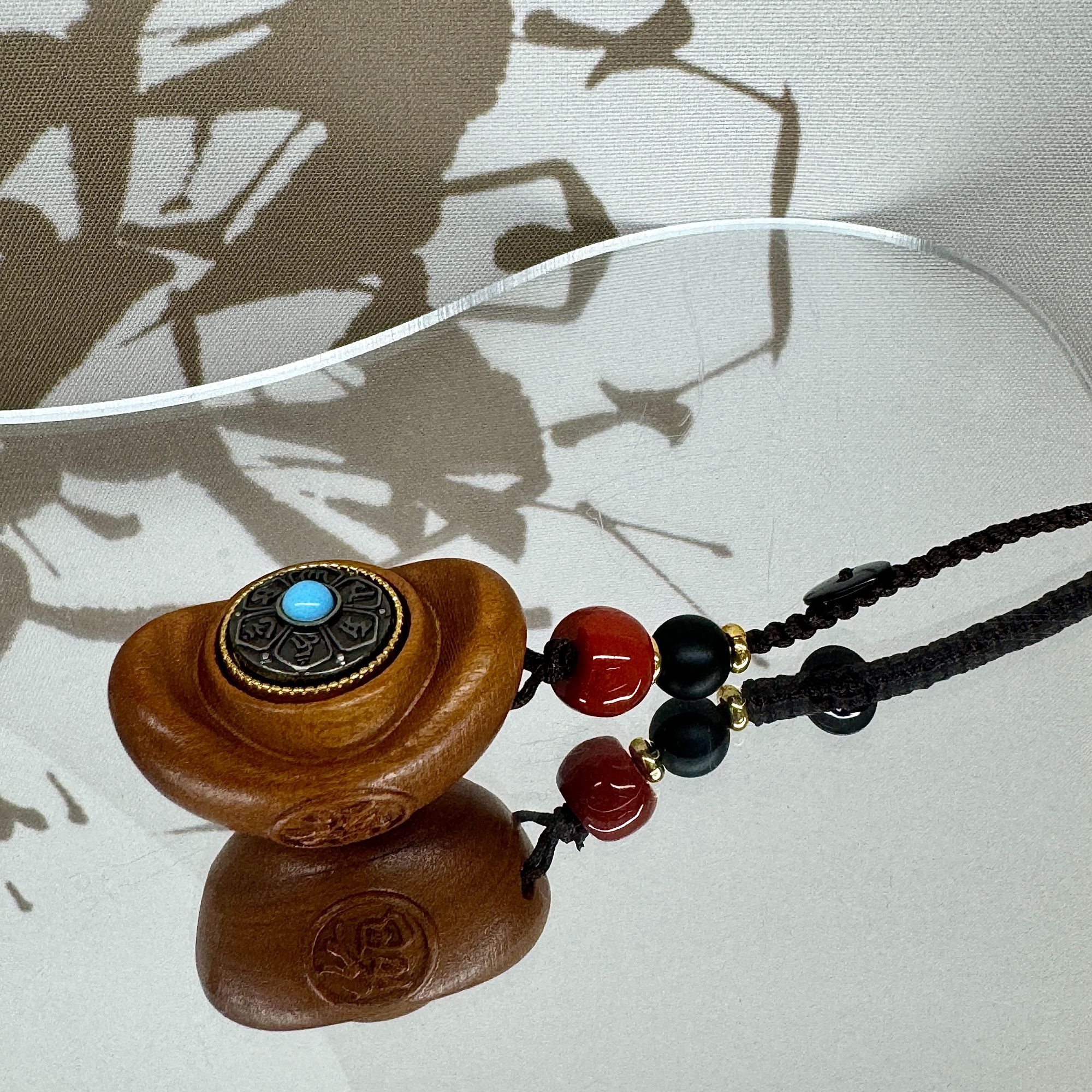 一了个卜元宝转经筒桃木挂件（多样性发货）