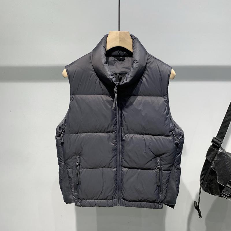 鸭鸭羽绒马甲男2023冬季男士纯色立领坎肩外套青年韩版保暖羽绒服