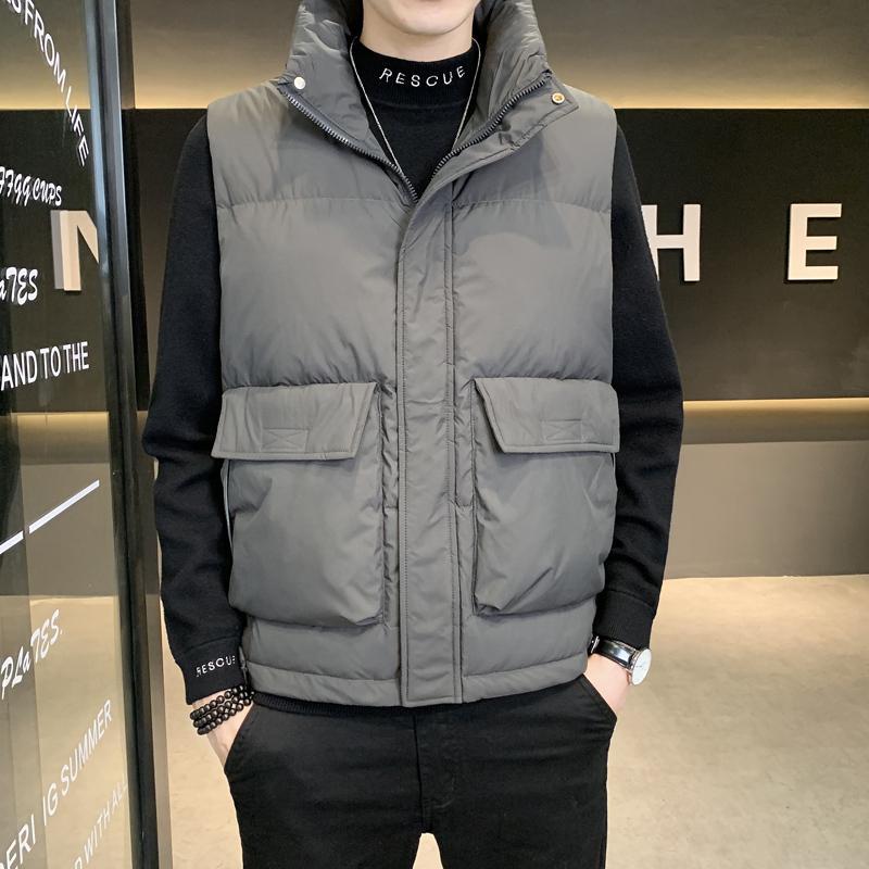 鸭鸭羽绒马甲男士2023秋冬季无袖羽绒服轻便保暖立领棉坎肩厚背心