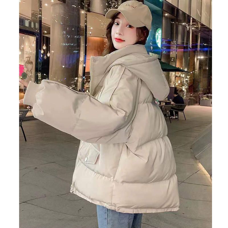鸭鸭加厚面包服短款羽绒时尚羽绒服女韩版宽松秋冬季外套保暖反季