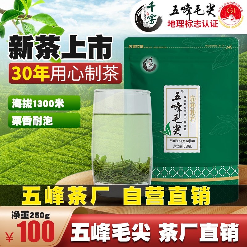 【2025新茶现货】五峰毛尖湖北宜昌高山炒青散装雨前茶叶绿茶250g