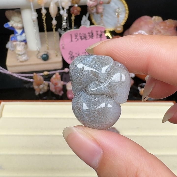 硅化玉手链合金大象