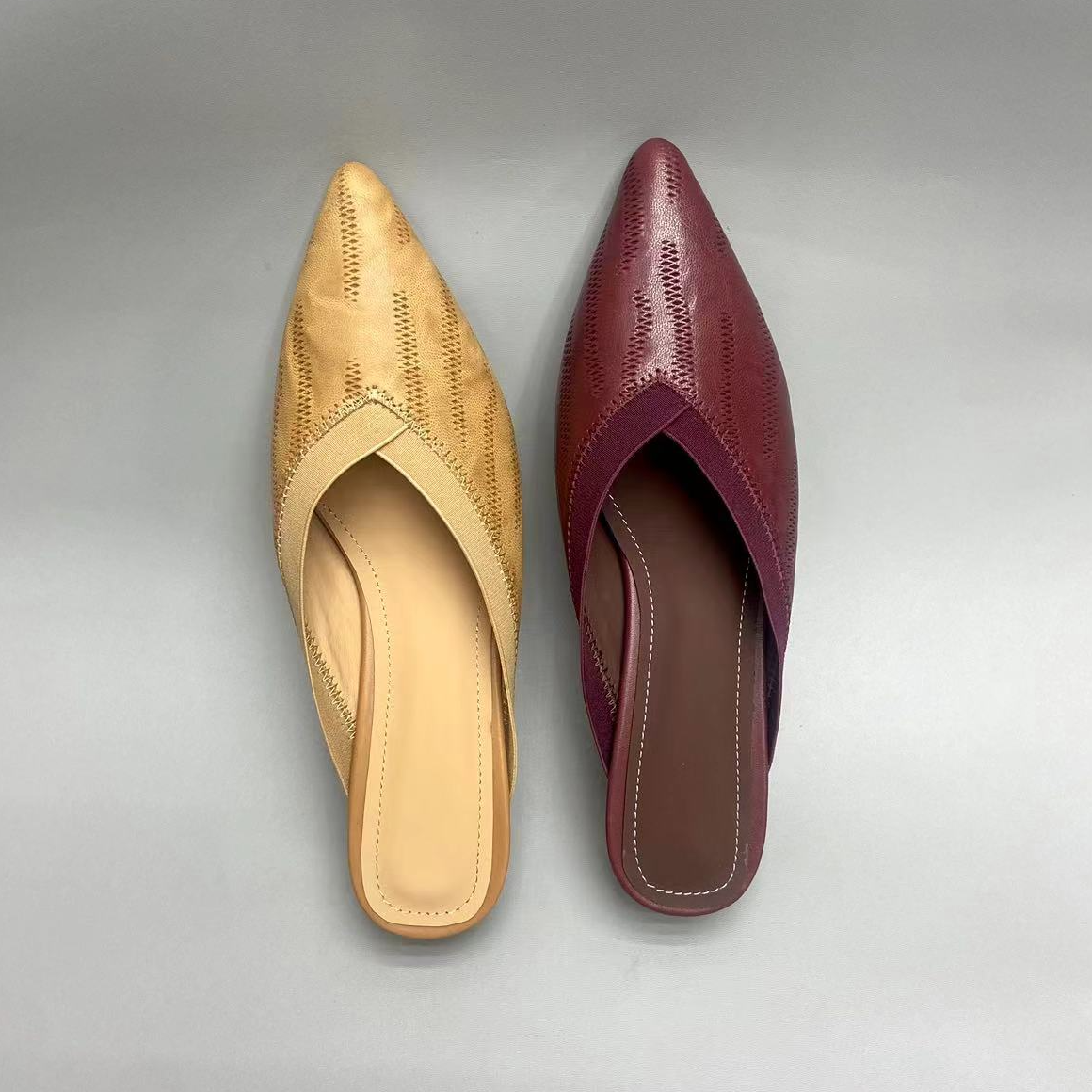 真皮女鞋 跟高三公分 舒适时尚夏季爆款低跟百搭尖头新款气质新款