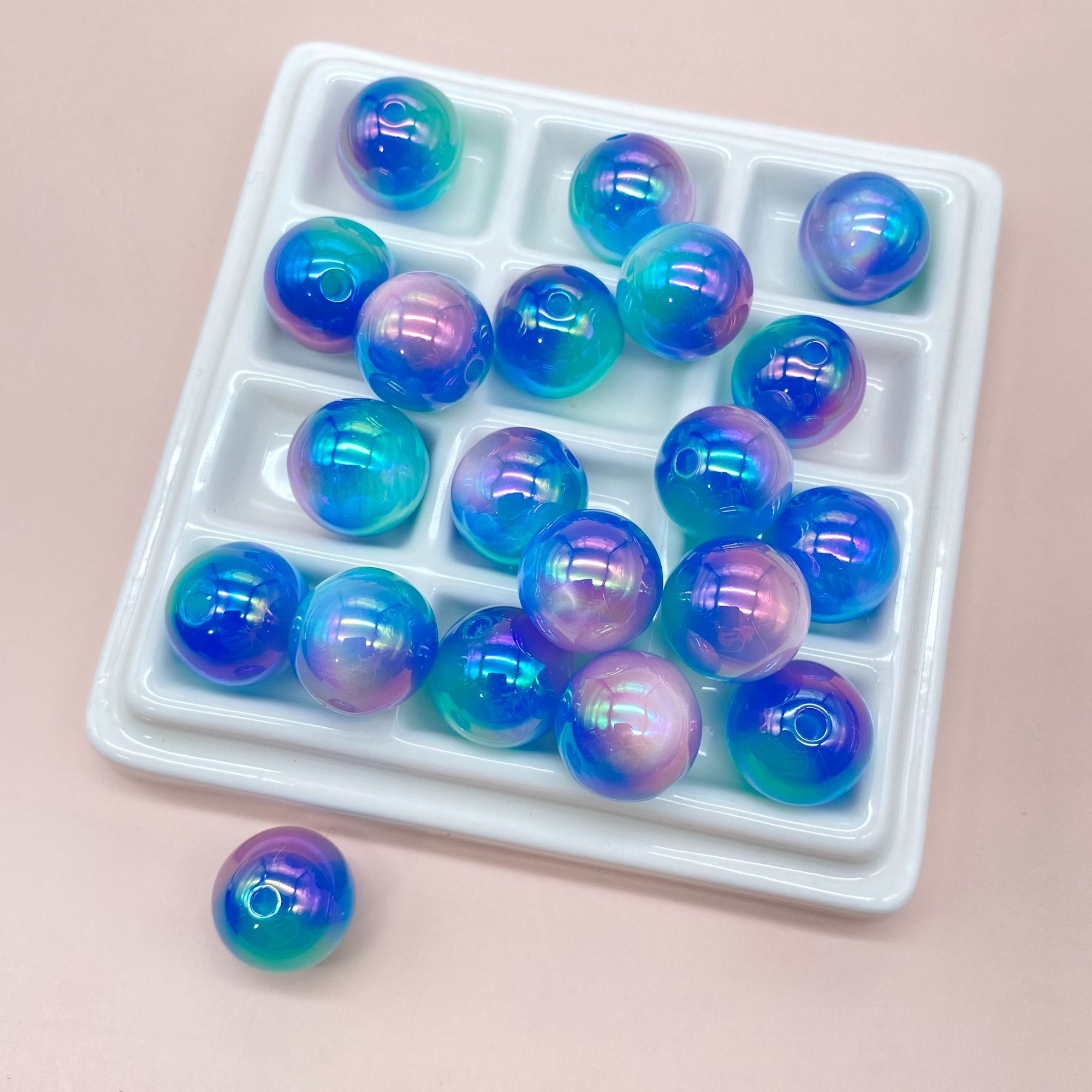 敦煌蓝色珠系列直孔圆珠DIY手工配饰配件散珠