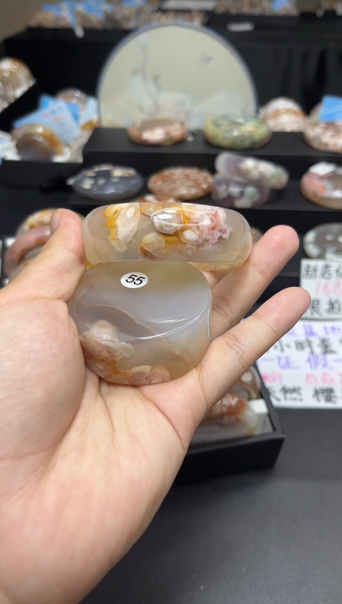 【闪购商品】石英质玉手镯未镶嵌赠品镯心（55圈口）
