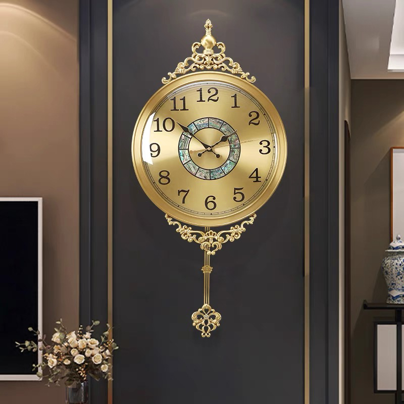 轻奢创意简约客厅装饰石英钟静音大气个性钟表