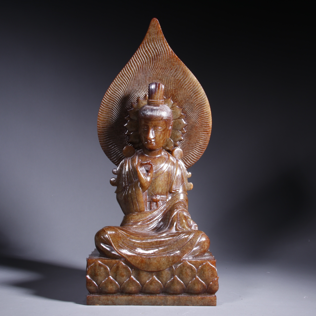 （山不在高）清和田玉观音摆件 旧藏87504 Q琴