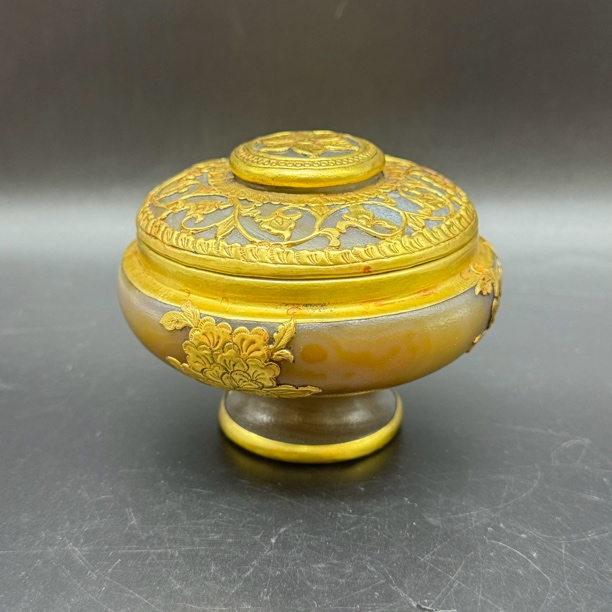 旧藏 精品玛瑙盖罐 Y豆87307