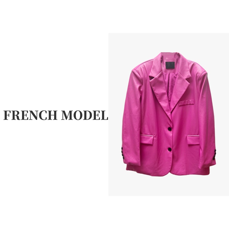 法模FRENCH MODEL 媛媛.时装原创设计皮西装外套女装休闲40850065
