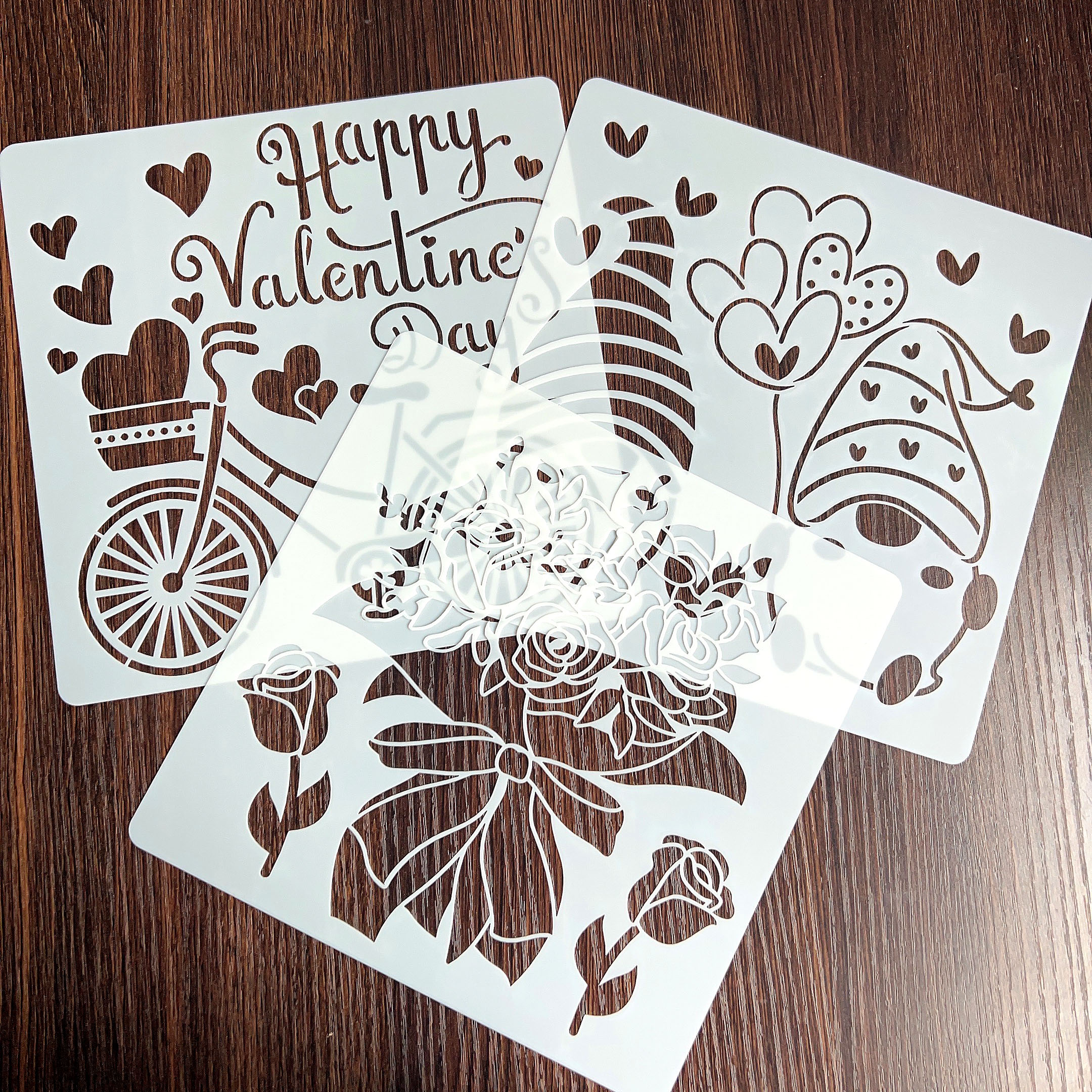 情侣爱心镂空塑料模板小学生DIY手帐绘画画装饰素材模板神器工具