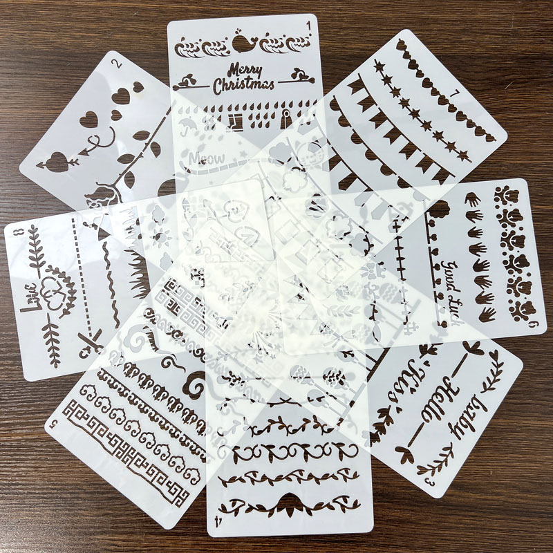 手账DIY绘画分割线学生毕业相册装饰边框涂鸦素材镂空模板手抄报