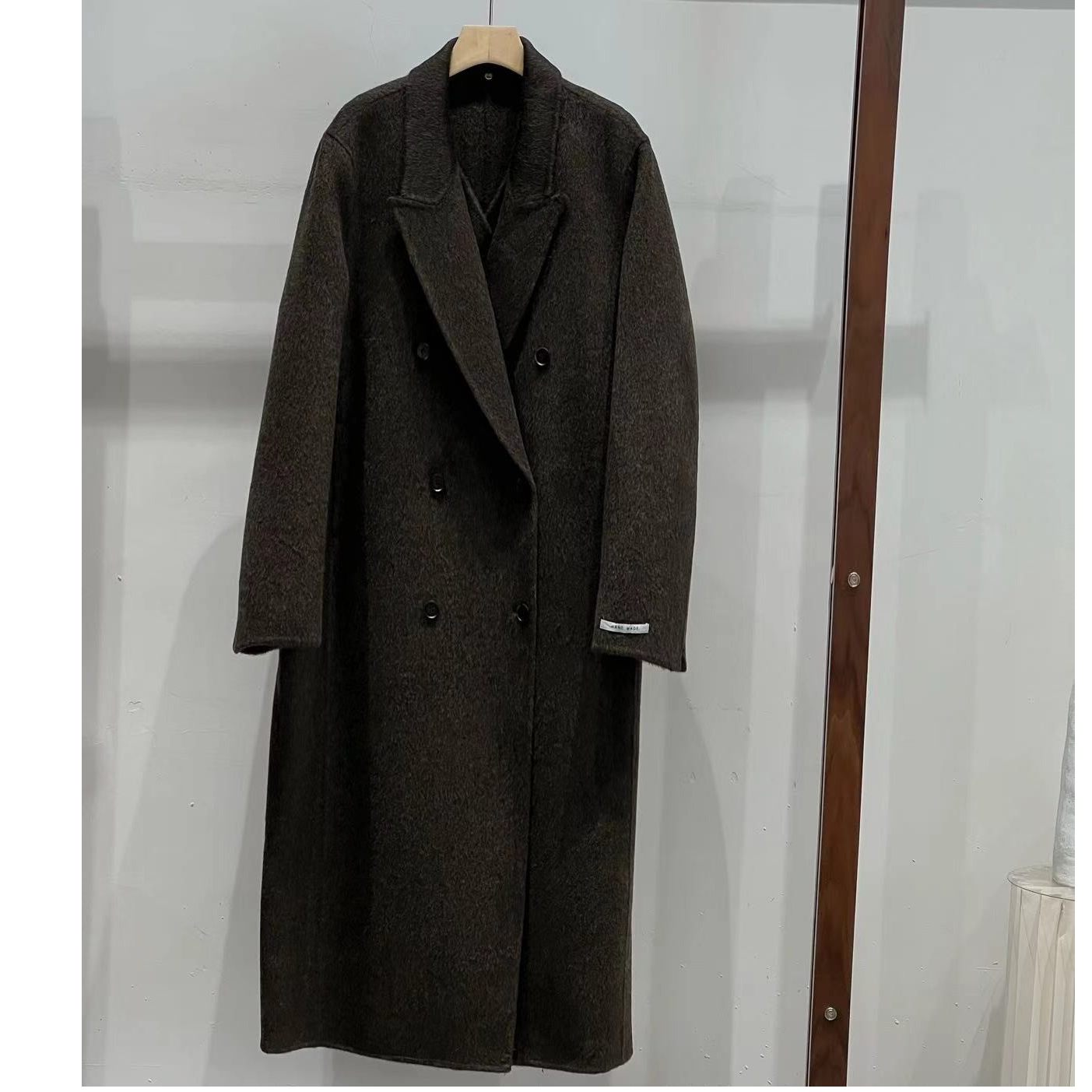 【ATAYI】2024秋冬新款羊毛大衣女士A018#黑色时尚气质