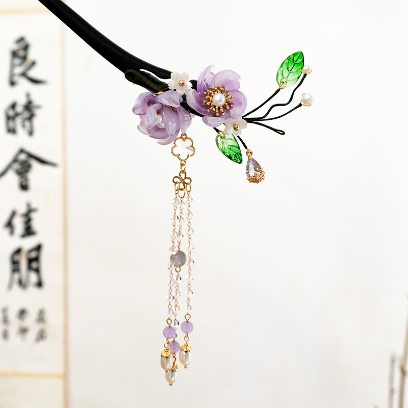古风流行盘发旗袍汉服马面裙安钰发簪