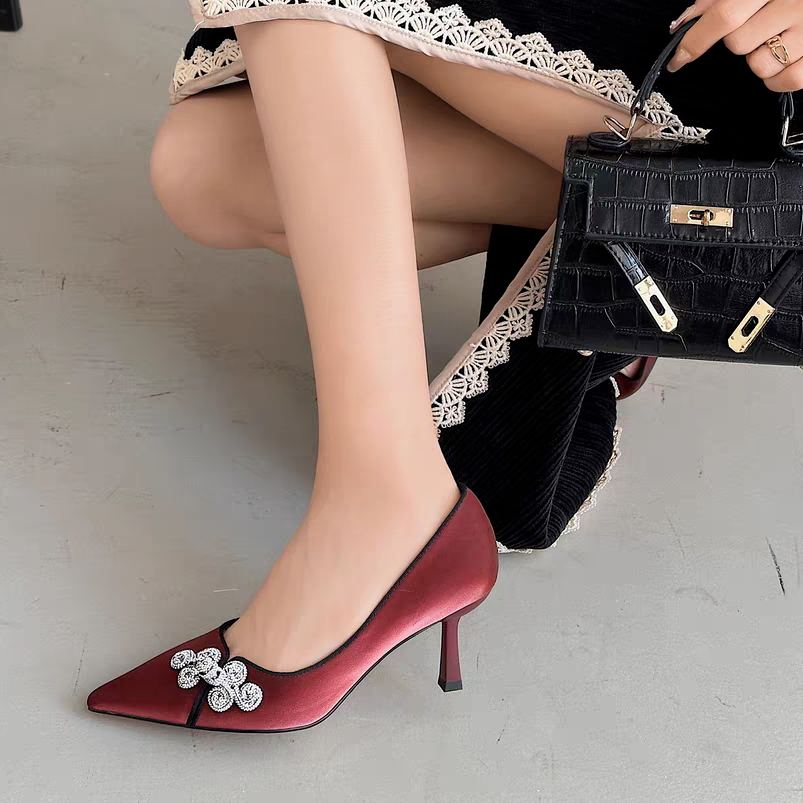 春季新款牛皮浅口单鞋752098