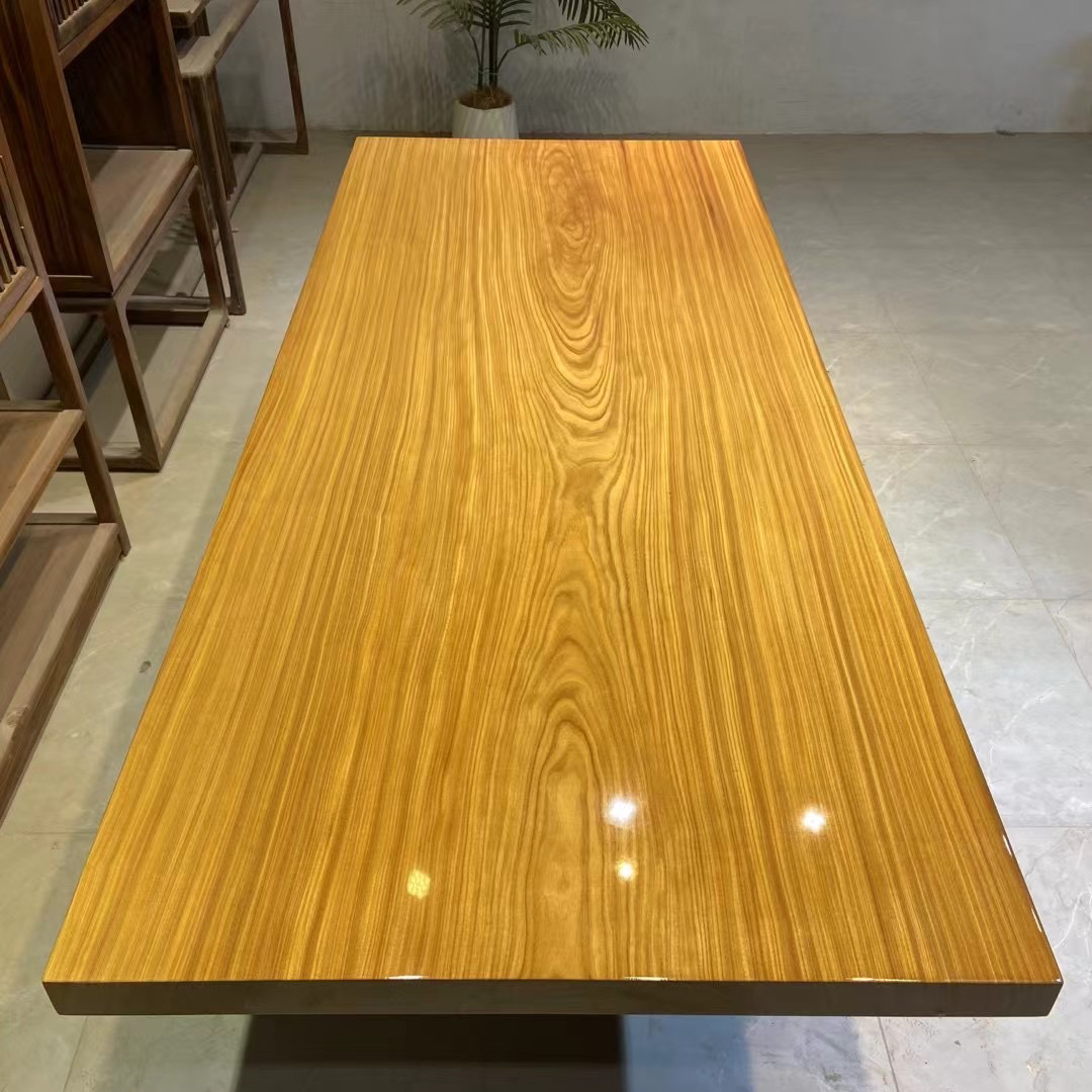 134号212*90.5*6 非洲柚木原木大板办公桌茶桌电脑桌画案实木大板