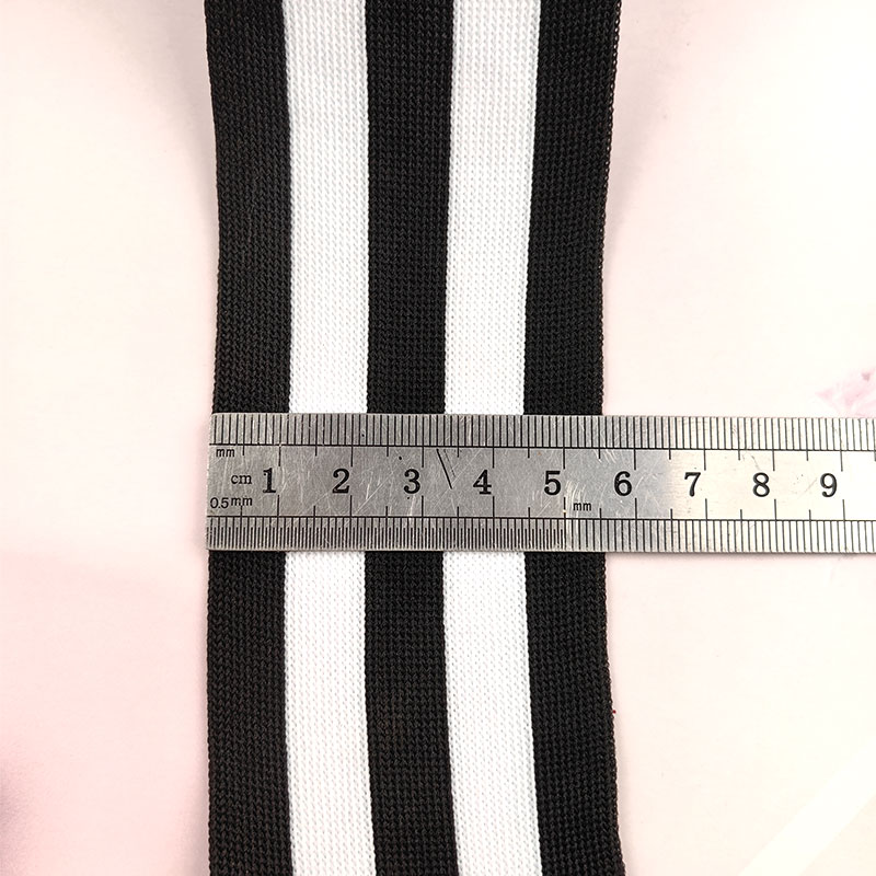 黑白条5.5厘米宽四面弹力衣服侧边条加宽带辅料衣服小了加大边条