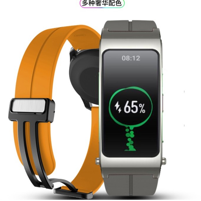诺瑶适用华为B7表带B5硅胶B3折叠扣B6智能手环腕带防水防汗表链