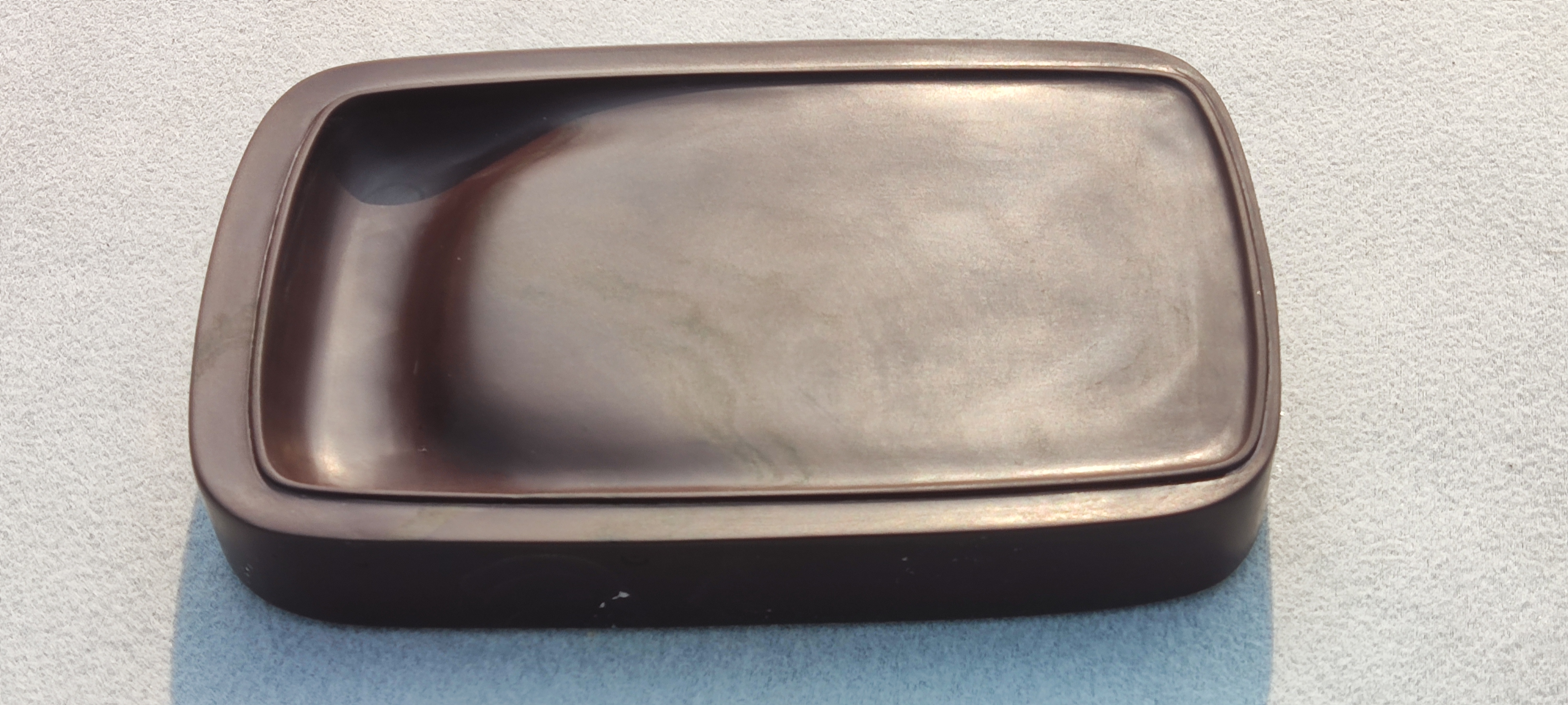 文房四宝书法用砚河南虢州石砚椭圆淌池砚