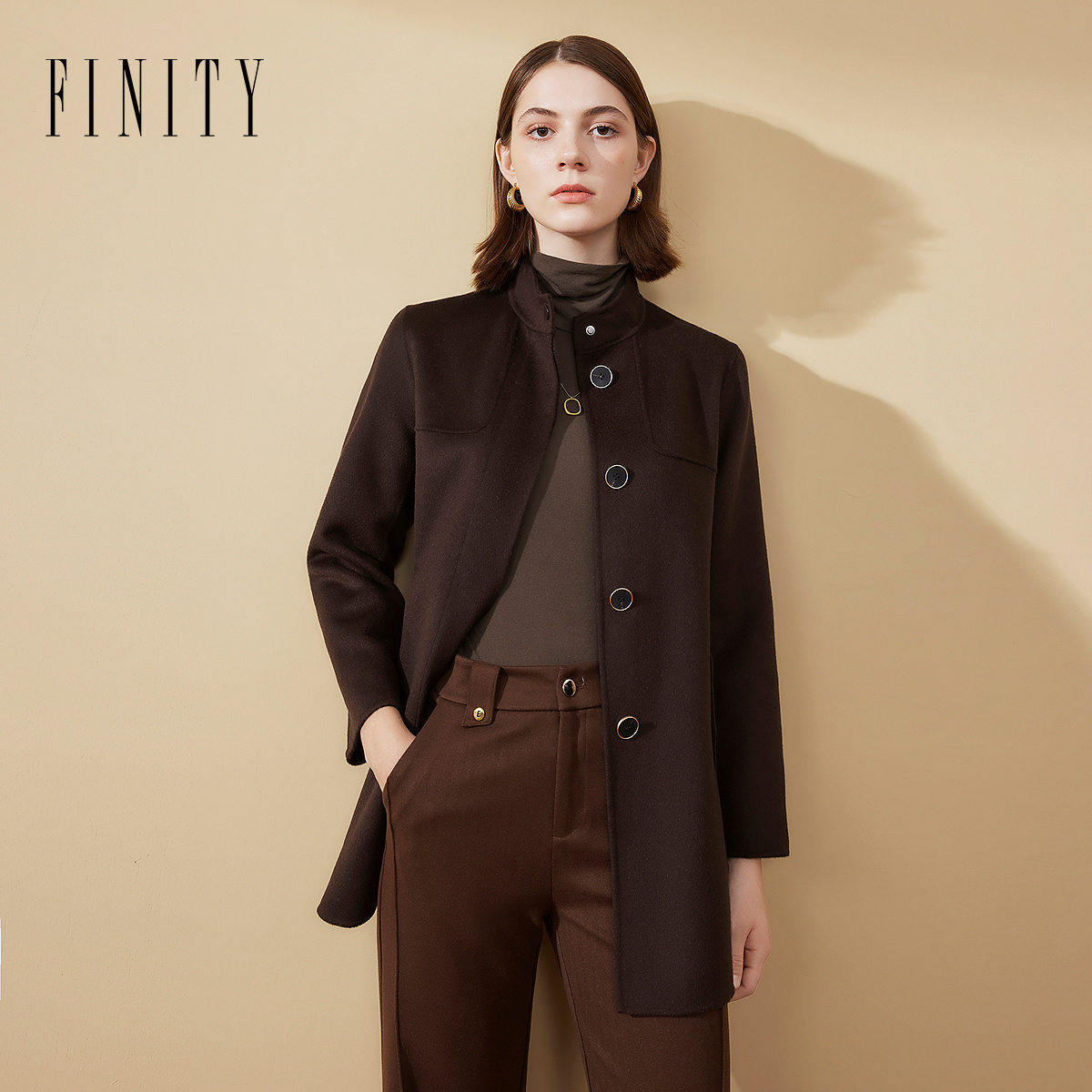 【老徐推荐】FINITY 新品大衣气质时尚毛呢双面呢气质 F20VD7121D