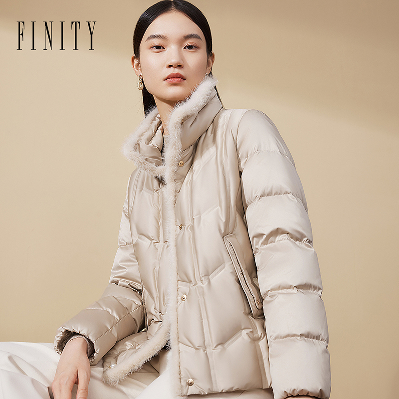 FINITY【水貂】菲妮迪新款羽绒服女士女款保暖防风加厚简约宽松收腰