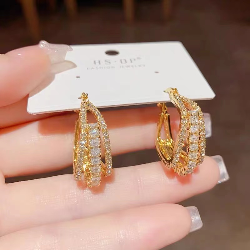 铜合金耳饰 耳环气质轻奢时尚百搭法式小众简约个性N0836