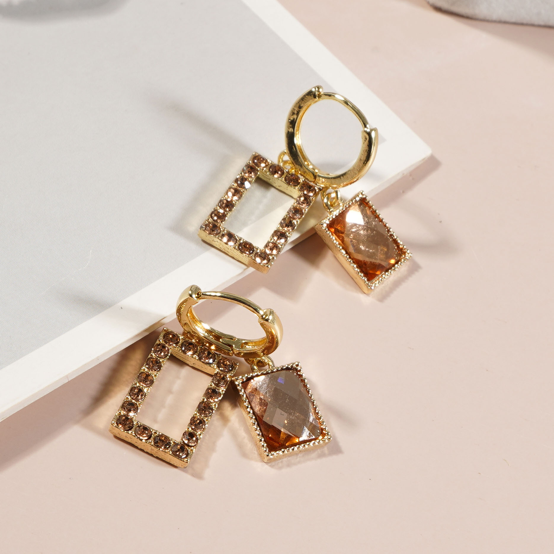 铜合金耳饰 B美拉德时尚百搭小众简约气质轻奢女耳环N1236