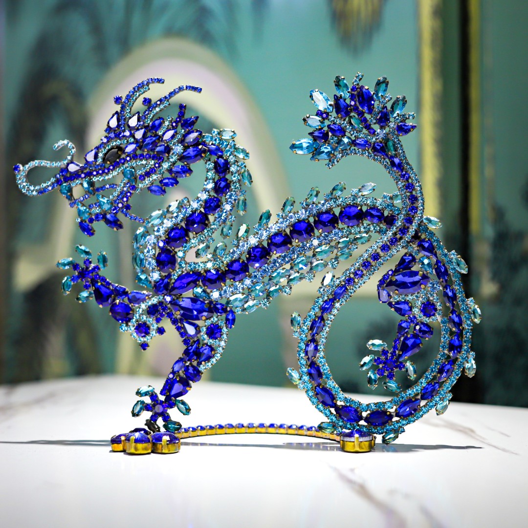 合金项链 捷克斯洛伐克 切割水晶 琉璃耳夹 项链