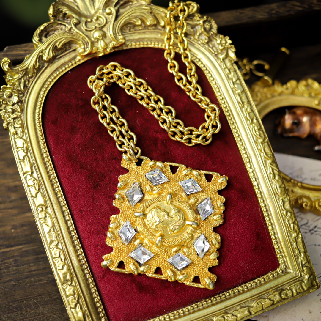 铜合金项链 法产 轻奢时尚欧美个性小众项链 金色项链