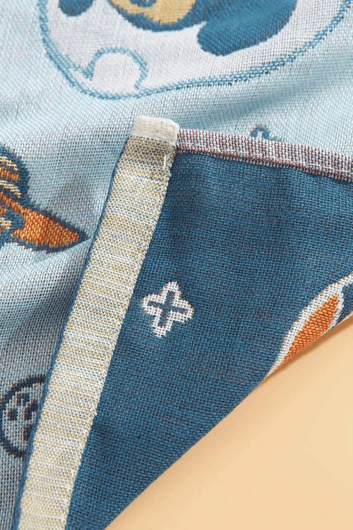 纱布卡通小方巾架发1