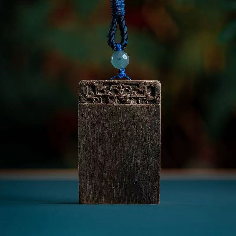 【佛安堂】越南 芽庄 绿棋楠沉香 无事牌 吊坠 挂件 腰牌