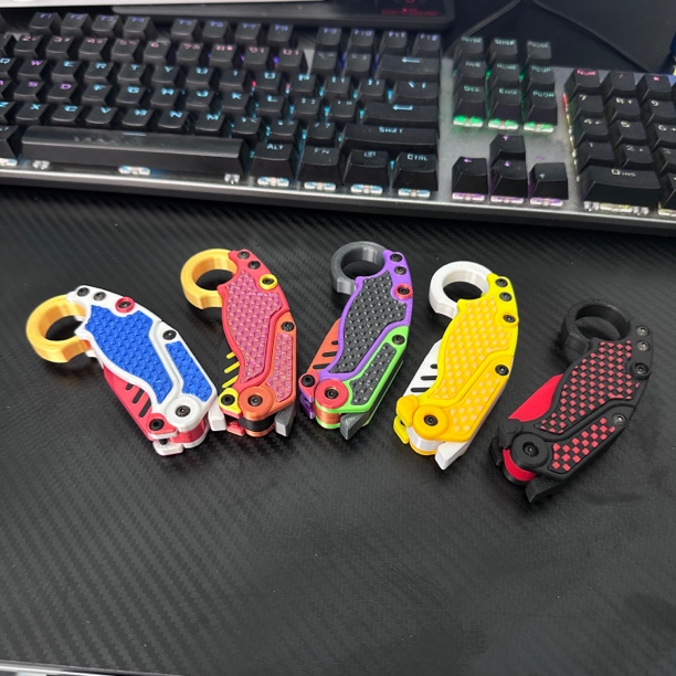 【升级锁扣】3D打印爪刀2.0升级版精装贴片丝绸