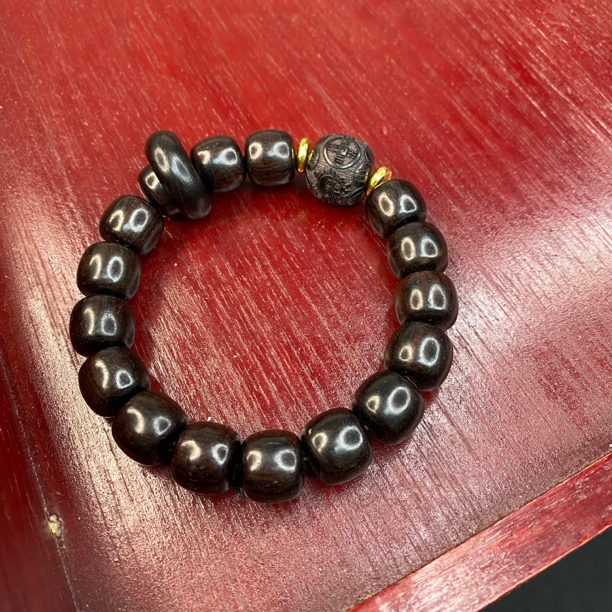 乌木紫光檀精工单圈跑环