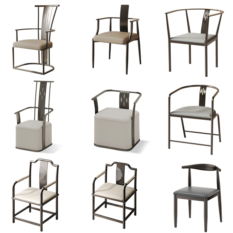 现代轻奢客厅创意单人椅主人位扶手靠背椅设计师款茶凳休闲主人椅