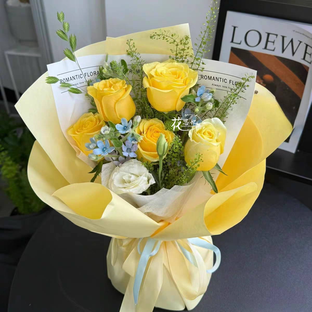 最真实的你『5朵黄玫瑰花束』鲜花礼物见面礼仪式感送恋人爱人闺蜜朋友花束鲜花订购同城配送小时达