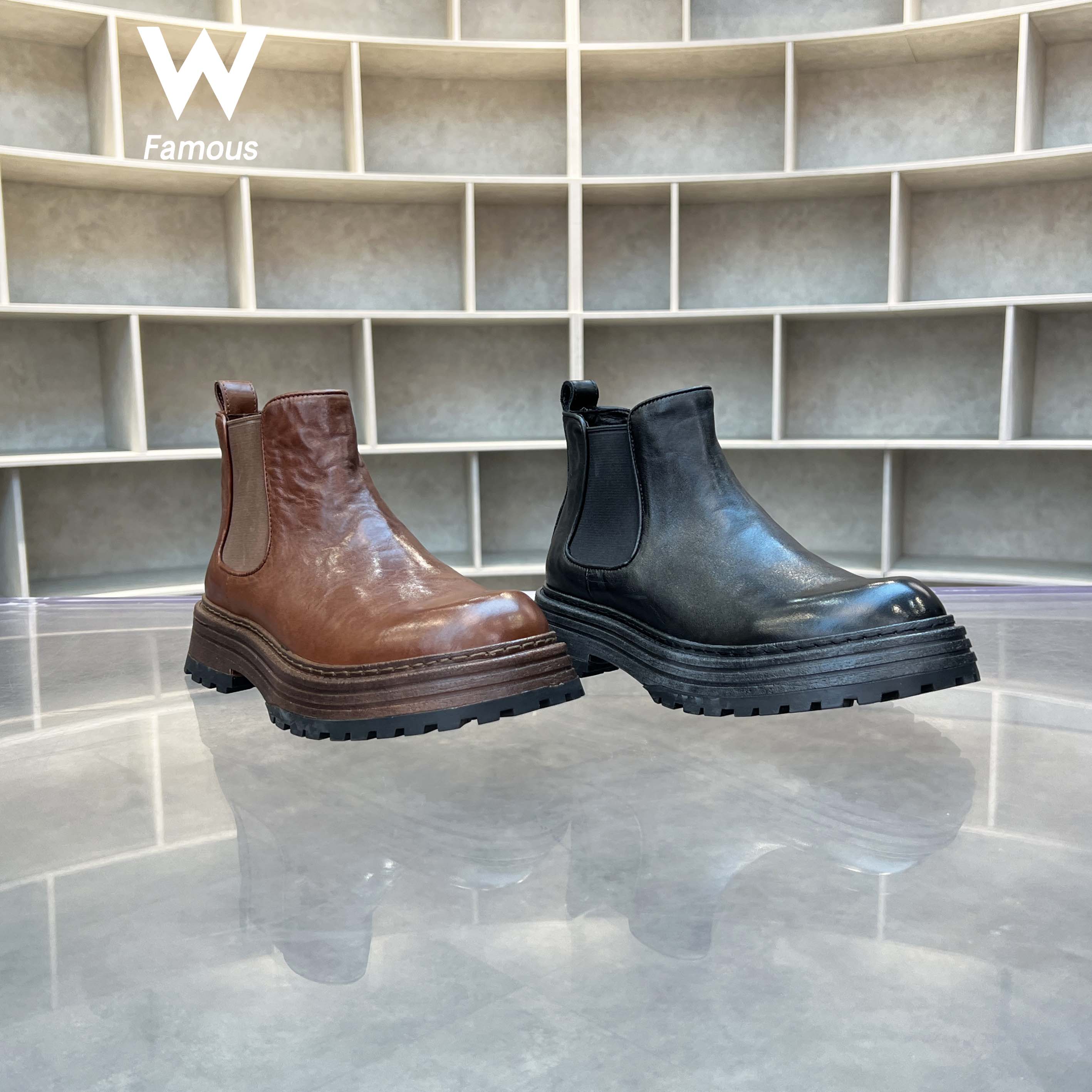 【冬款上新】560 - 真皮大底/高端品类/中筒靴/英伦圆头休闲靴 