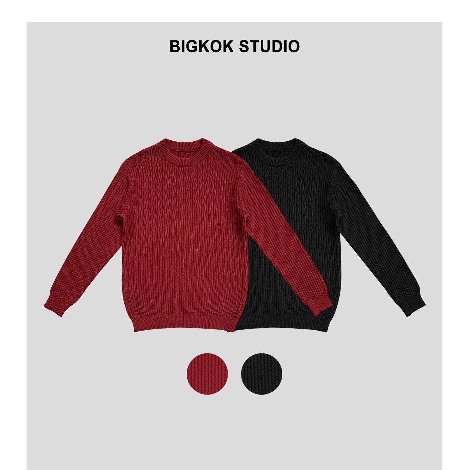 轻奢竖格子纹加厚毛衣粗针提花重工圆领秋冬季套头针织衫男女同款