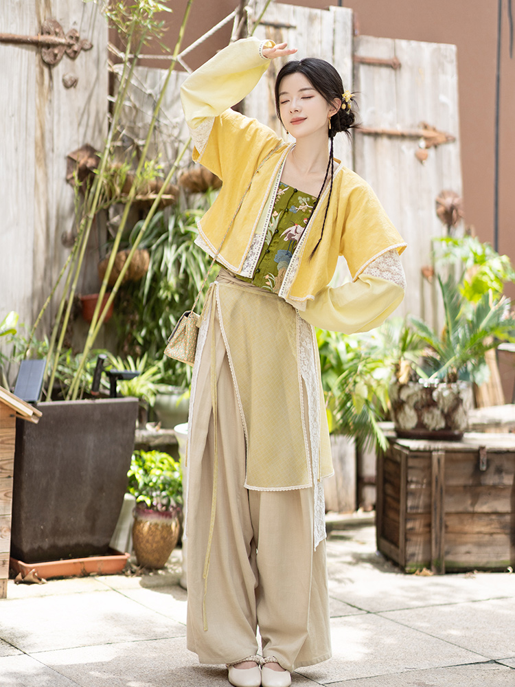 池夏【万物有灵:玉成烟】明制主腰直腰裤短衫原创改良汉服女 早秋