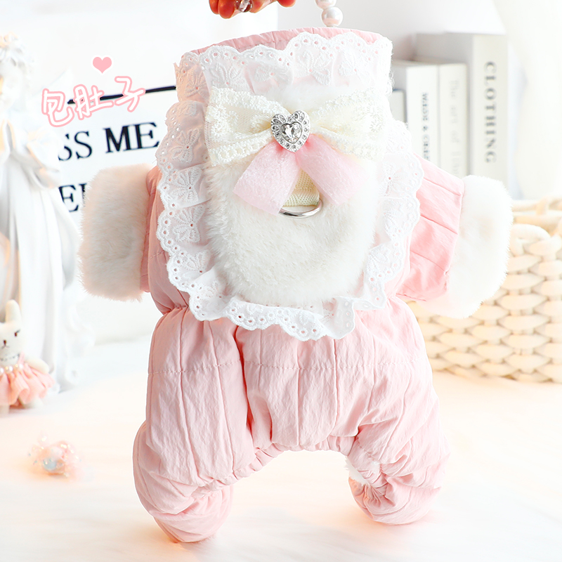 狗狗衣服秋冬装厚款雅典之星四腿护肚包肚棉衣小型犬泰迪宠物6335