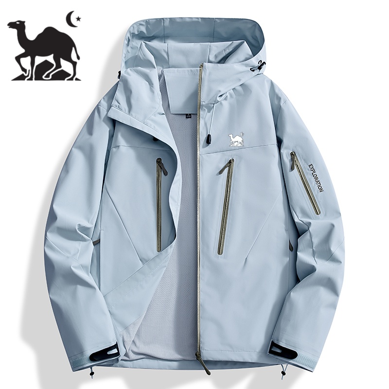 东方骆驼外套女2024新款防风防水硬壳户外徒步登山服外套男E5
