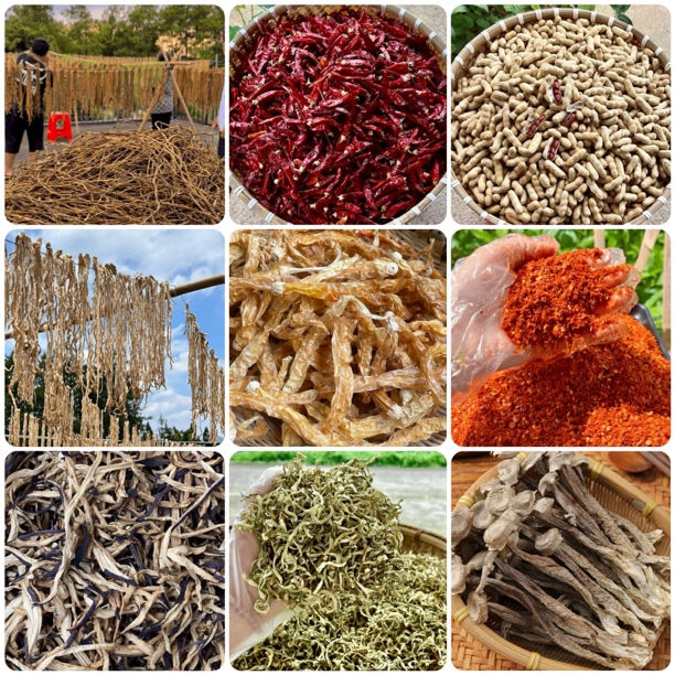 农家干辣椒.萝卜条.红薯粉等