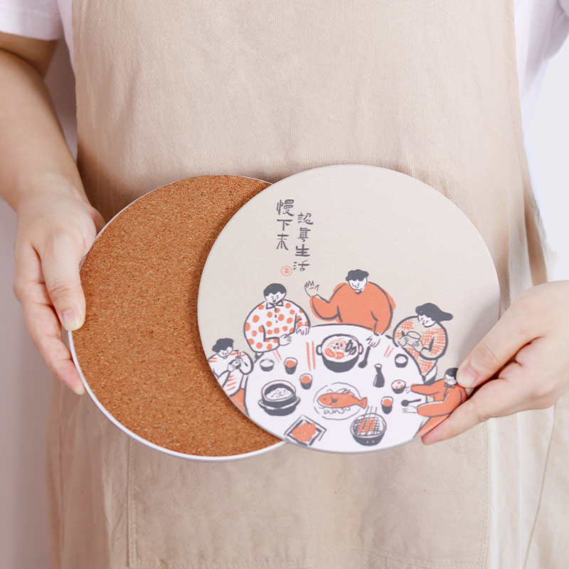 【万土烧-陶瓷锅垫】陶瓷锅垫直径18cm 隔热防烫防滑防水耐高温