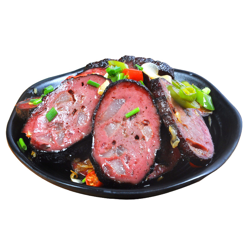 湖南邵阳特产猪血丸子湖南特产柴火烟熏猪血圆子邵阳豆腐猪血粑