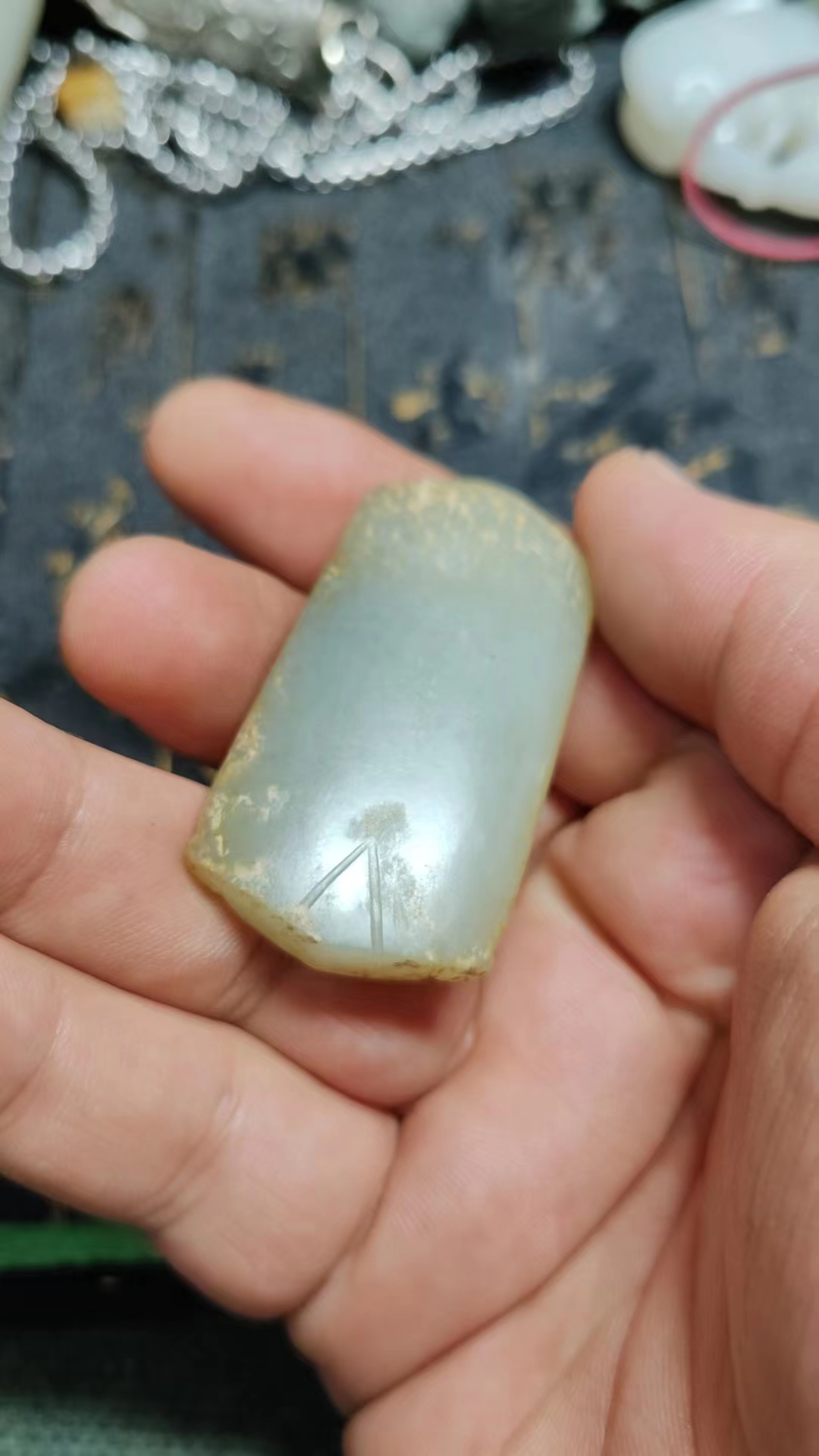 老玉雕件八刀婵，千岁的