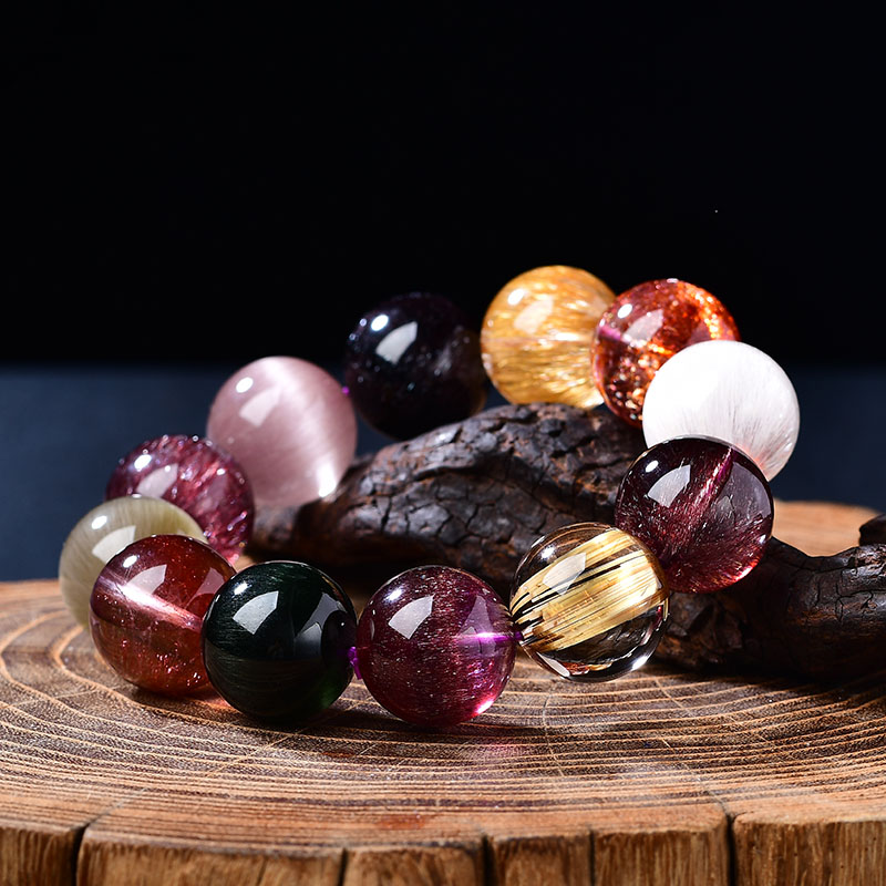 卓盛珠宝-天然精品水晶超七多宝DIY手链手串